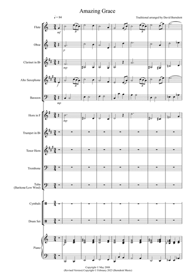 Amazing Grace for School Wind Band