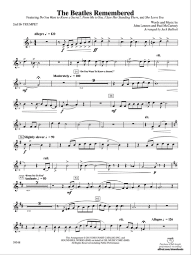 The Beatles Remembered: 2nd B-flat Trumpet