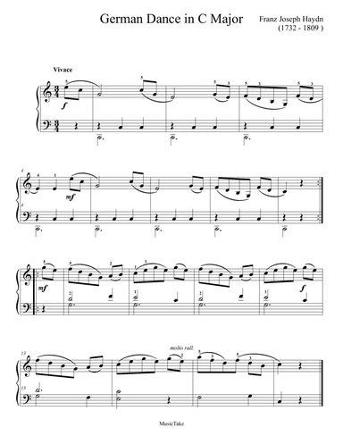 Haydn German Dance in C Major