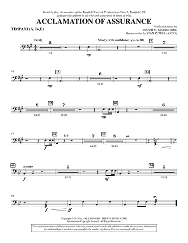 Acclamation of Assurance - Timpani