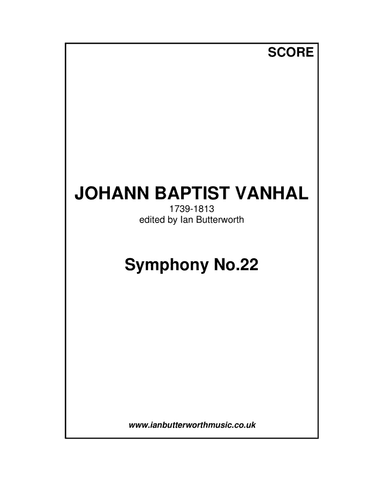 VANHAL Symphony No.22 in D minor