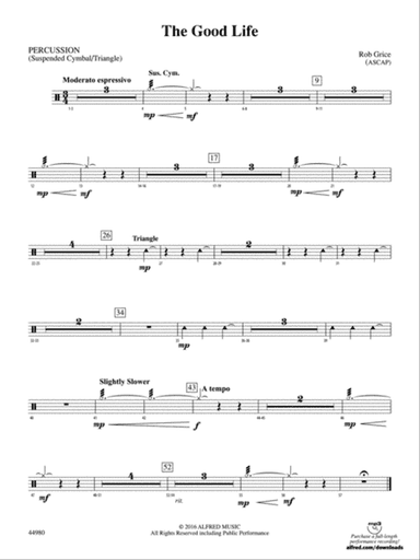The Good Life: 1st Percussion