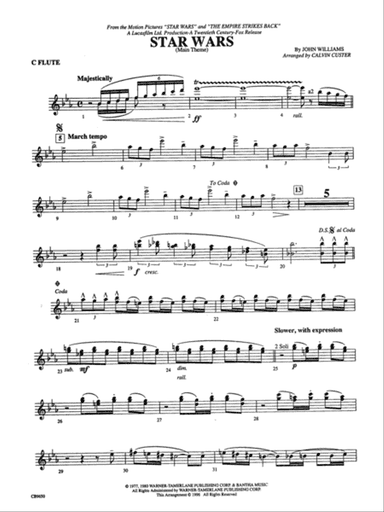 Star Wars Main Theme: Flute
