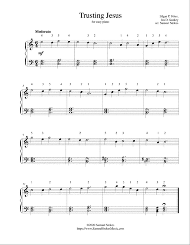 Trusting Jesus - for easy piano