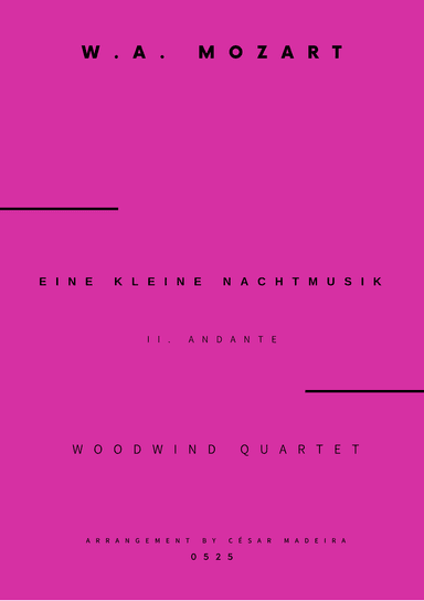 Eine Kleine Nachtmusik (2 mov.) - Woodwind Quartet (Full Score) - Score Only