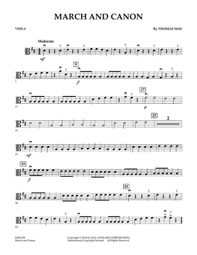 March and Canon - Viola