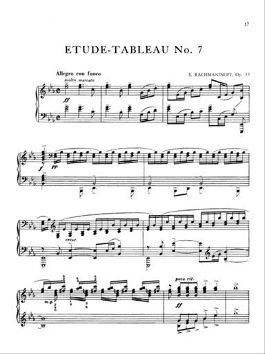 Rachmaninoff: Etudes Tableaux, Op. 33