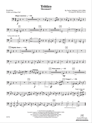 Trittico: (wp) E-flat Tuba B.C.
