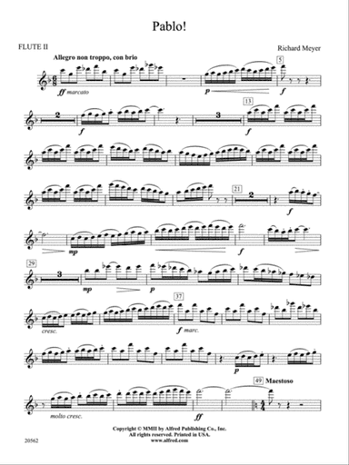 Pablo!: 2nd Flute