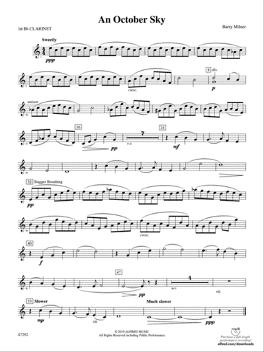 An October Sky: 1st B-flat Clarinet
