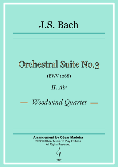 Air on G String - Woodwind Quartet (Full Score and Parts)