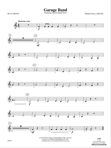 Garage Band: 1st B-flat Clarinet