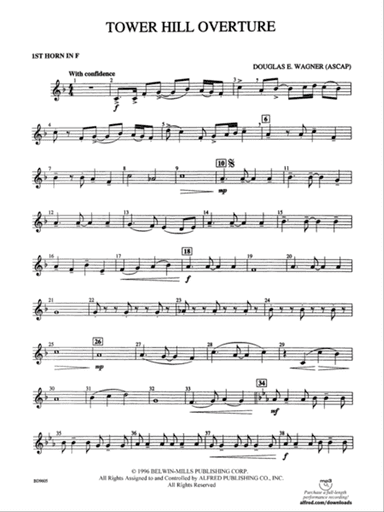 Tower Hill Overture: 1st F Horn