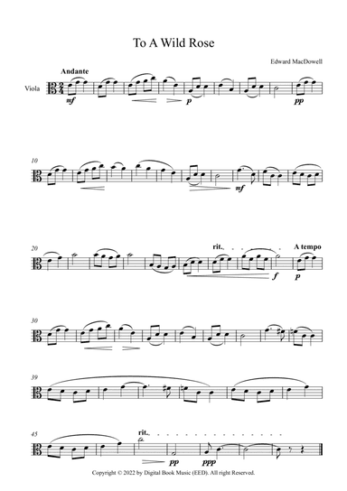 To A Wild Rose - Edward MacDowell (Viola)
