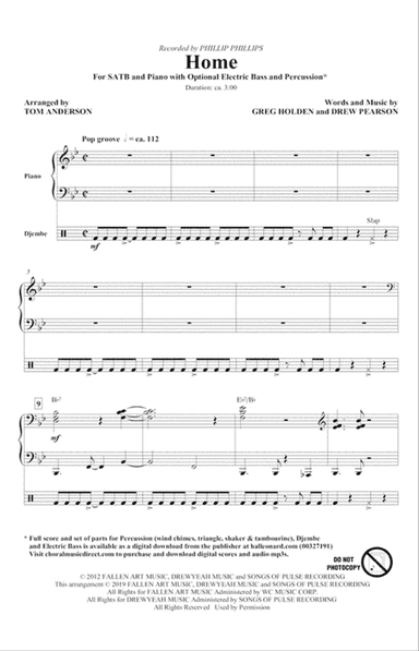Home (arr. Tom Anderson)