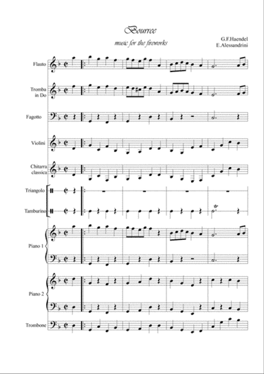 Music for the royal fireworks: Bourree