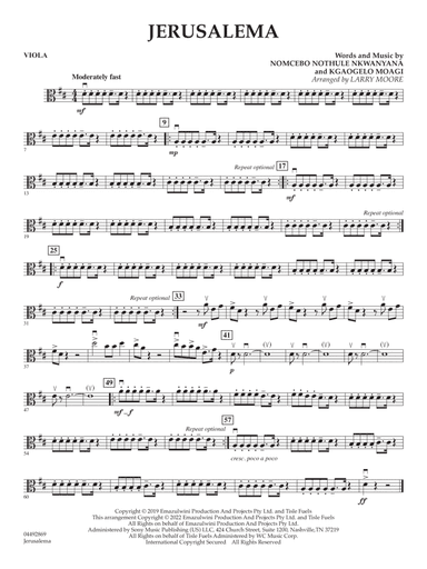 Jerusalema (arr. Larry Moore) - Viola