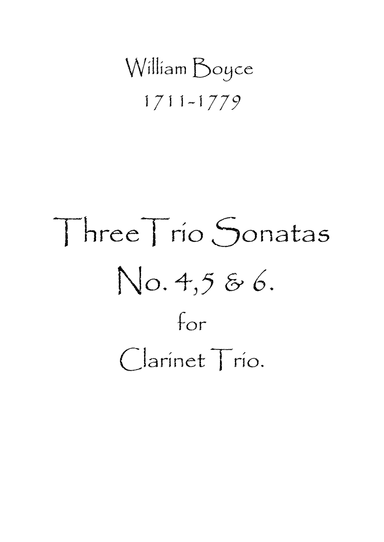 Three Trio Sonatas No.4, 5 & 6