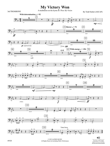 My Victory Won: 3rd Trombone
