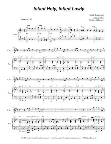 Infant Holy, Infant Lowly (Baritone Saxophone and Piano)