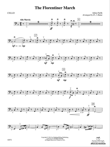 The Florentiner March: Cello