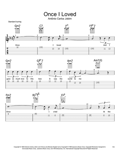 Once I Loved (Amor Em Paz) (Love In Peace)