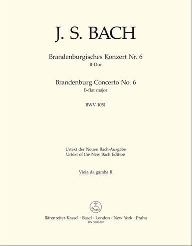 Brandenburg Concerto, No. 6 B flat major, BWV 1051