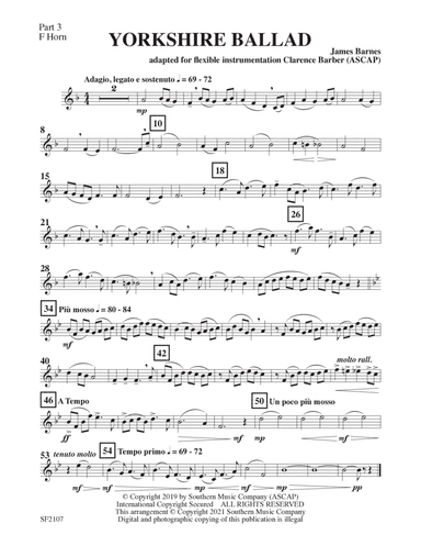 Yorkshire Ballad, 2nd Edition - Horn 3 in F