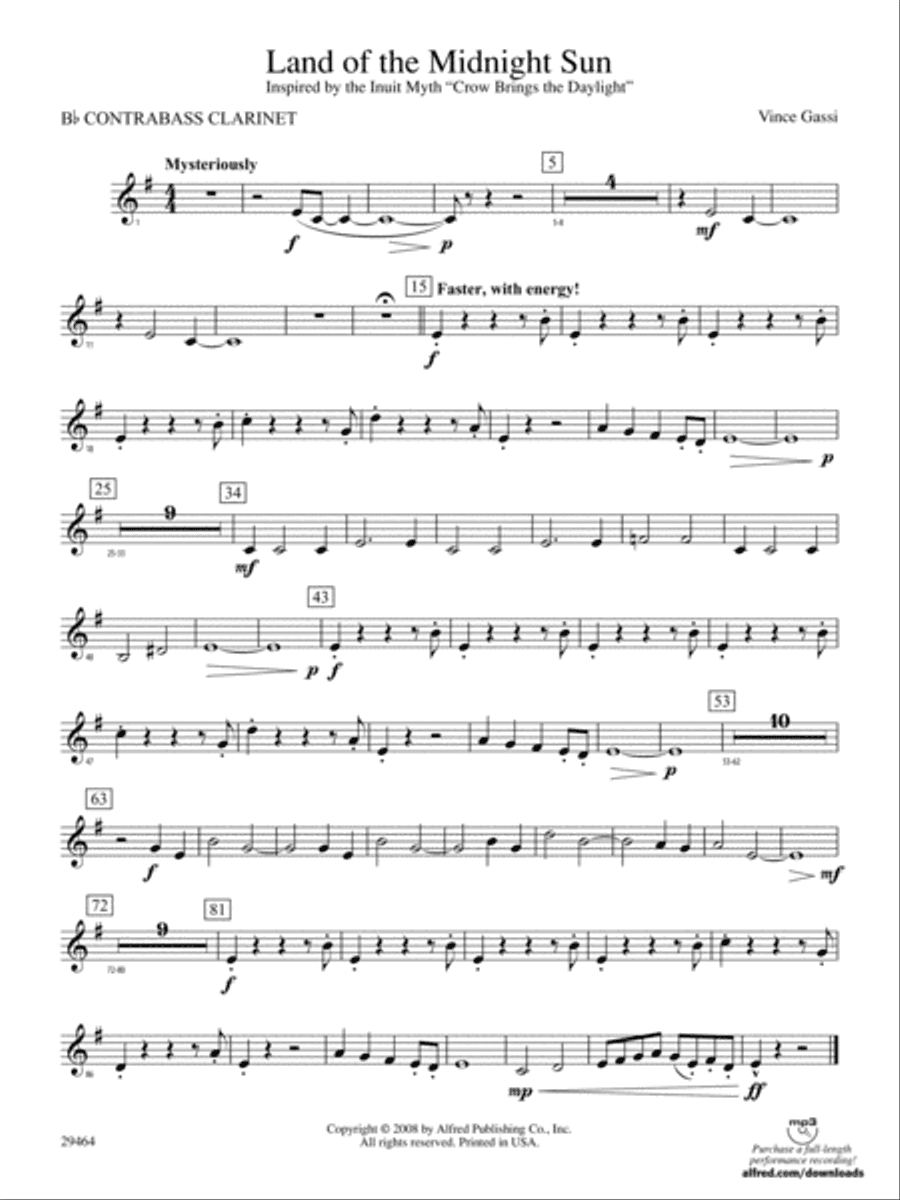 Land of the Midnight Sun: (wp) B-flat Contrabass Clarinet