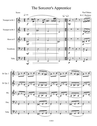 The Sorcerer's Apprentice (Brass Quintet)