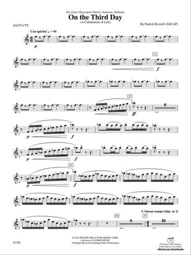 On the Third Day: 2nd Flute