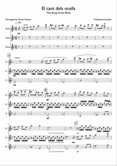 El cant dels ocells - Flute Trio