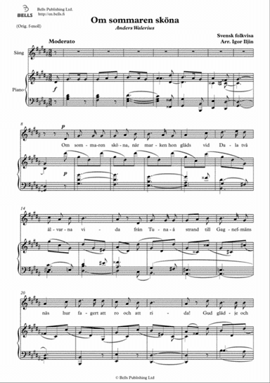 Om sommaren skona (G-sharp minor)