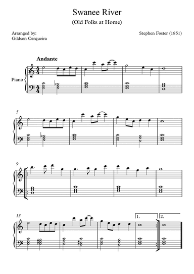 Swanee River (Old Folks at Home)