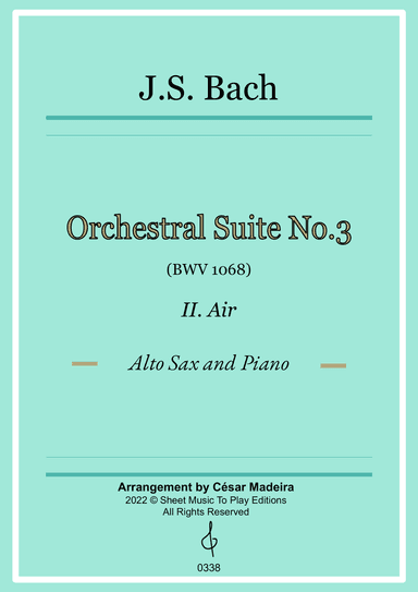 Air on G String - Alto Sax and Piano (Full Score and Parts)