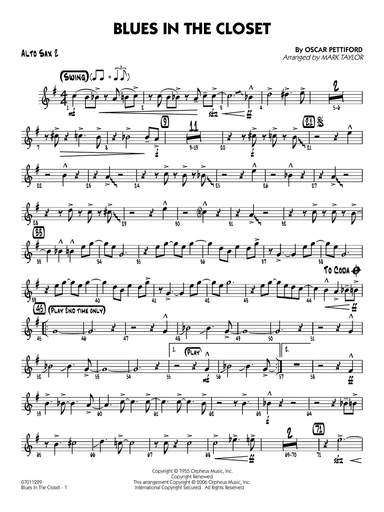 Blues in the Closet (arr. Mark Taylor) - Alto Sax 2