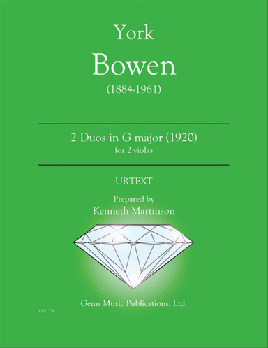 2 Duets for 2 Violas in G major (1920)