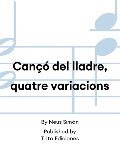 Cançó del lladre, quatre variacions