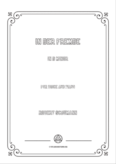 Schumann-In der Fremde in d minor,for Voice and Piano