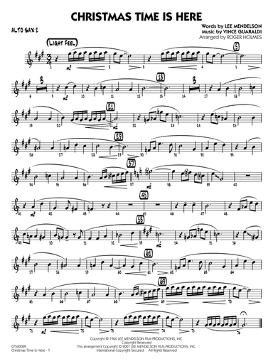 Christmas Time Is Here (arr. Roger Holmes) - Alto Sax 2