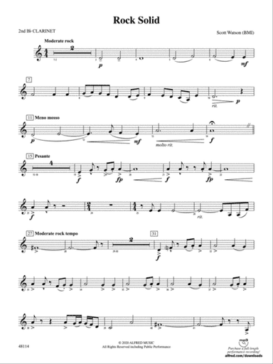 Rock Solid: 2nd B-flat Clarinet