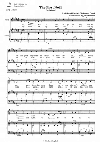 The First Noel (Solo song) (B Major)