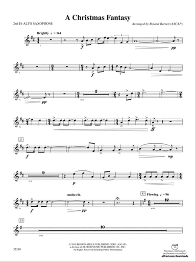 A Christmas Fantasy: 2nd E-flat Alto Saxophone