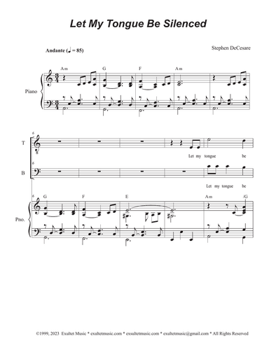 Let My Tongue Be Silenced (2-part choir - (TB)