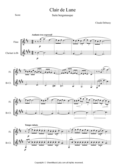 Clair de Lune in D