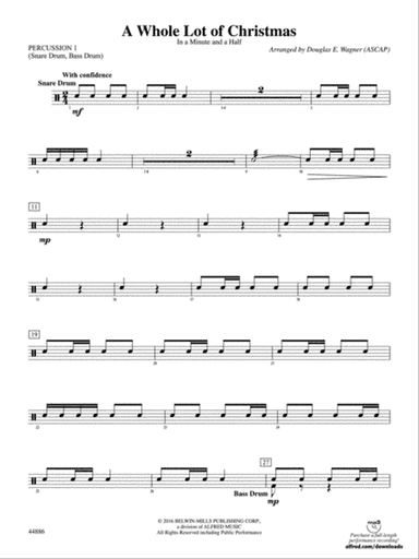 A Whole Lot of Christmas: 1st Percussion