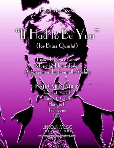 It Had to Be You (for Brass Quintet)
