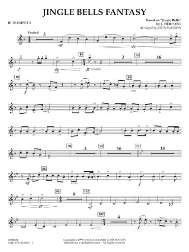 Jingle Bells Fantasy - Bb Trumpet 2