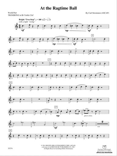 At the Ragtime Ball: (wp) 1st B-flat Trombone T.C.