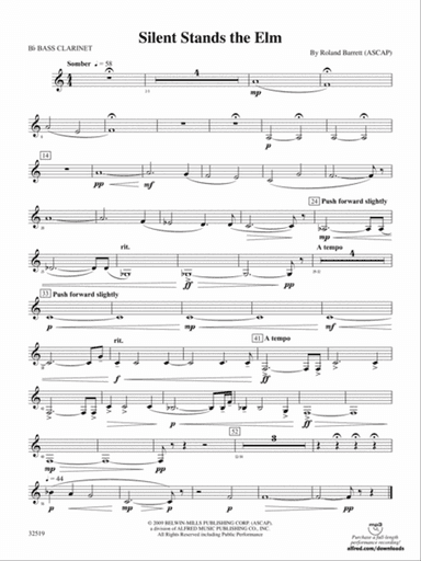 Silent Stands the Elm: B-flat Bass Clarinet